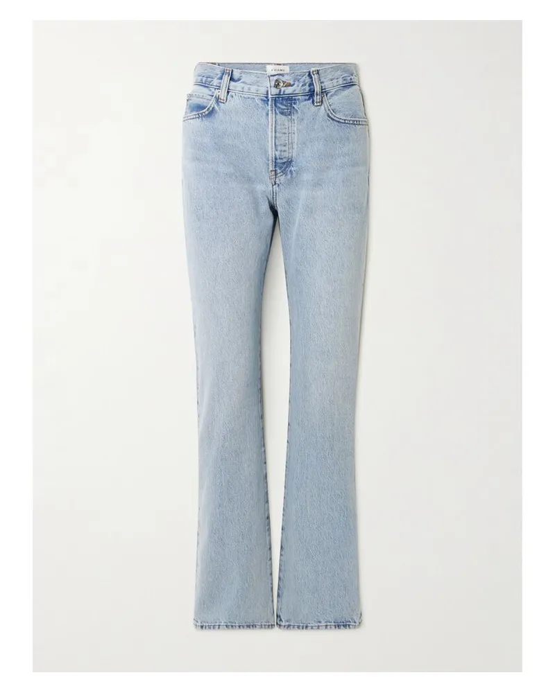 Frame Denim The Staple Halbhohe Jeans Mit Geradem Bein - Blau Blau