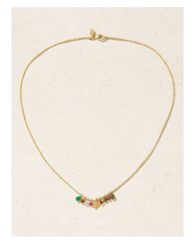 Pippa Small Kette Aus Kordel Mit Turmalinen Und Details Aus 18 Karat Gold - Mehrfarbig Mehrfarbig