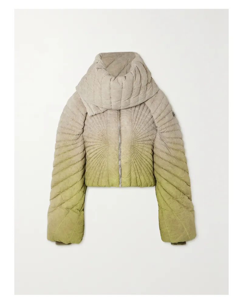 Rick Owens Radiance Wandelbare Daunenjacke Aus Gestepptem Shell - Grün Grün