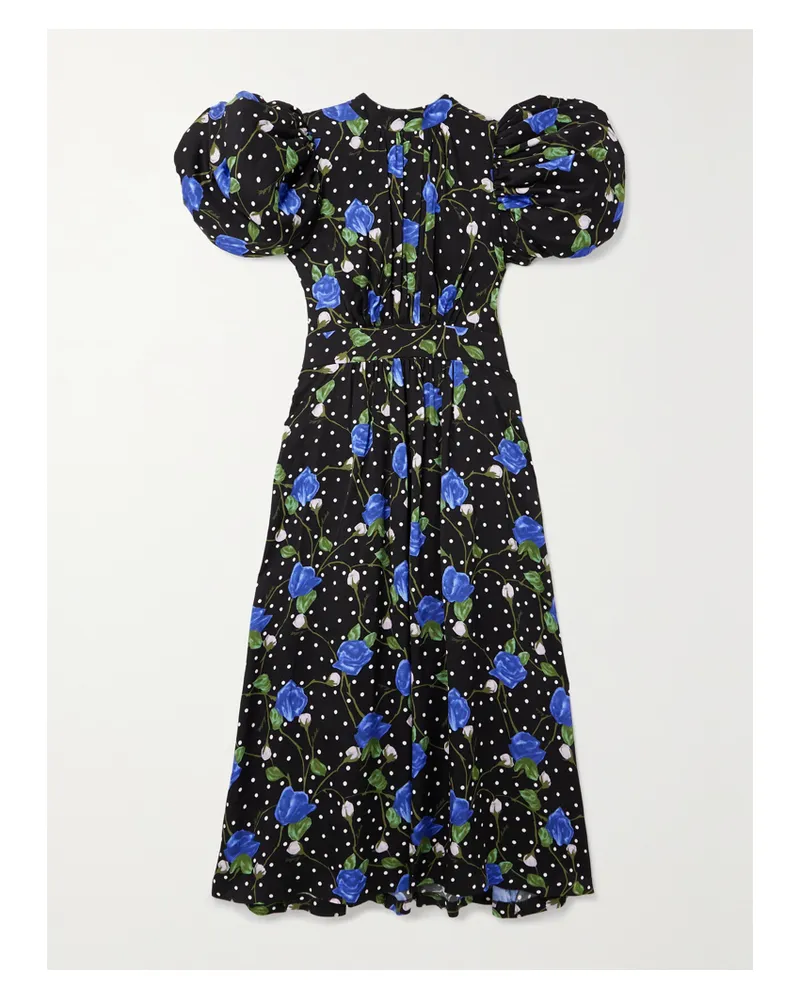 ROTATE Birger Christensen Noon Rückenfreies Midikleid Aus Satin Mit Prints - Mehrfarbig Mehrfarbig