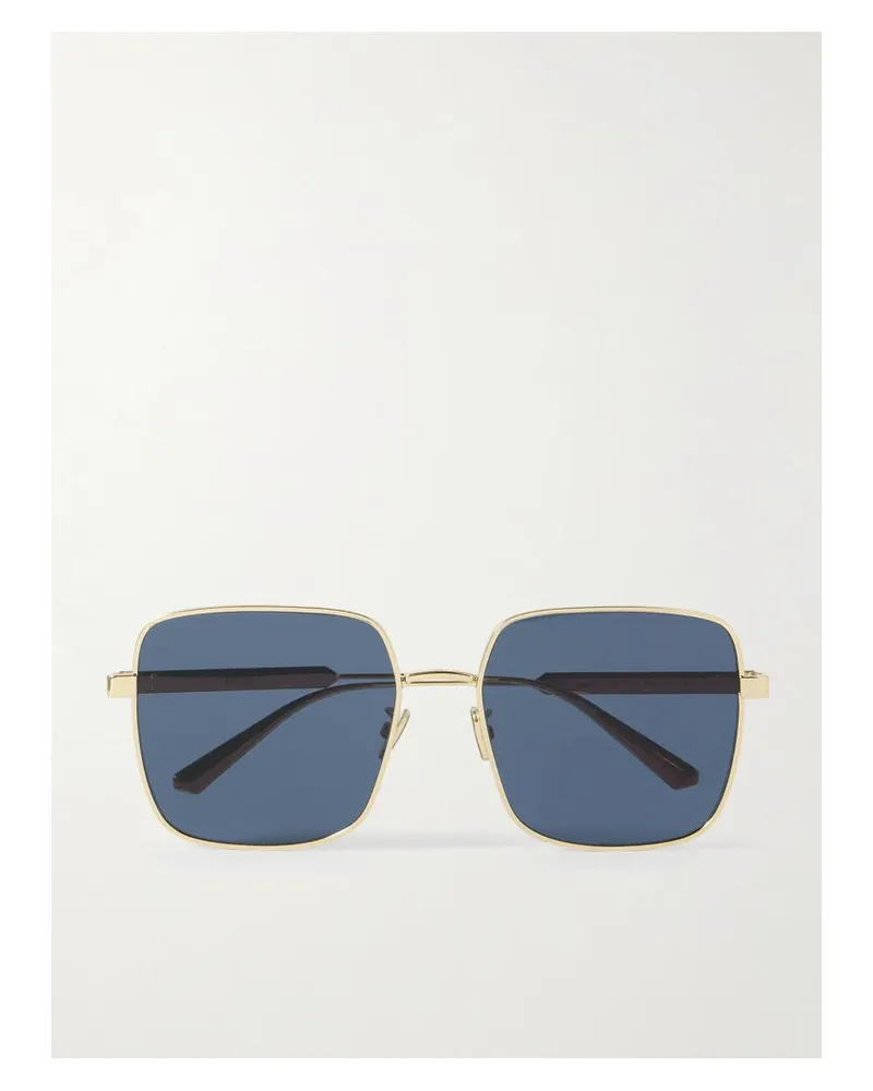 Dior Diorcannage S1u Goldfarbene Sonnenbrille Mit Eckigem Rahmen Gold
