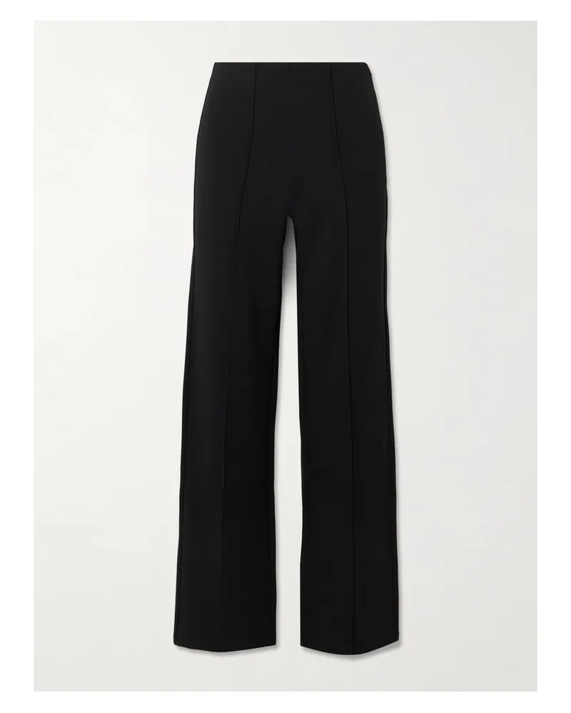 SKIMS Baselayers Mid-rise Cropped Kick Flare Pants – Obsidian – Verkürzte Schlaghose - Schwarz Schwarz