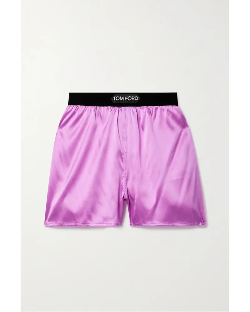 Tom Ford Shorts aus Satin aus einer Seidenmischung Lila