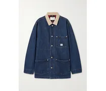Jeansjacke Mit Cordbesatz - Blau