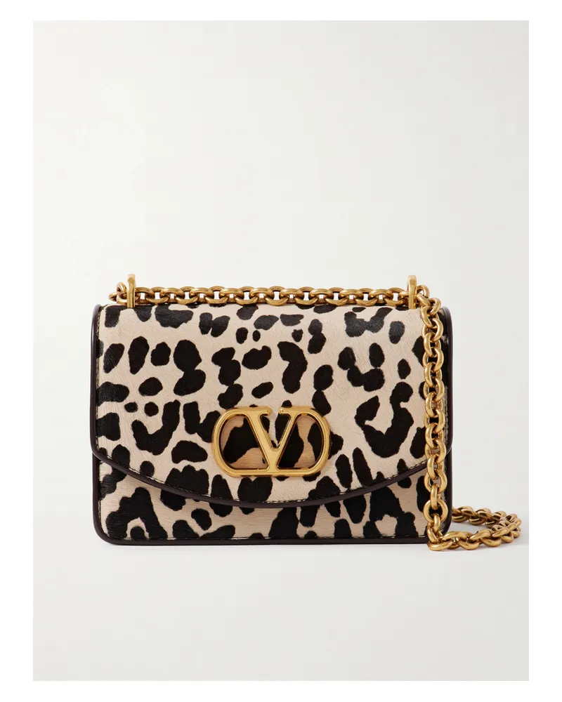 Valentino Garavani Vain Schultertasche Aus Kalbshaar Mit Leopardenprint - Animal-Print Animal-print