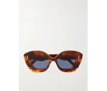 Oversized-sonnenbrille Mit Cat-eye-rahmen Aus Azetat In Hornoptik