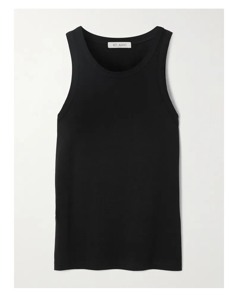 St. Agni Tanktop aus Biobaumwoll-jersey Schwarz