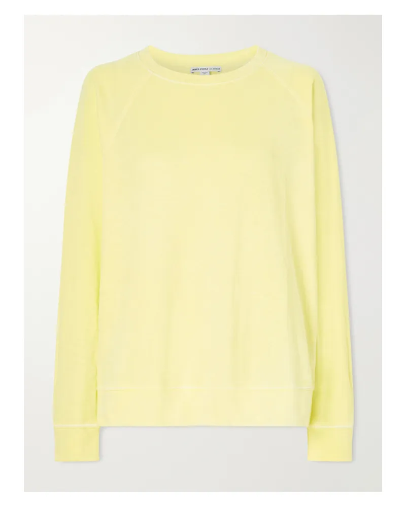 James Perse Supima Cotton-terry Sweatshirt - Yellow Yellow