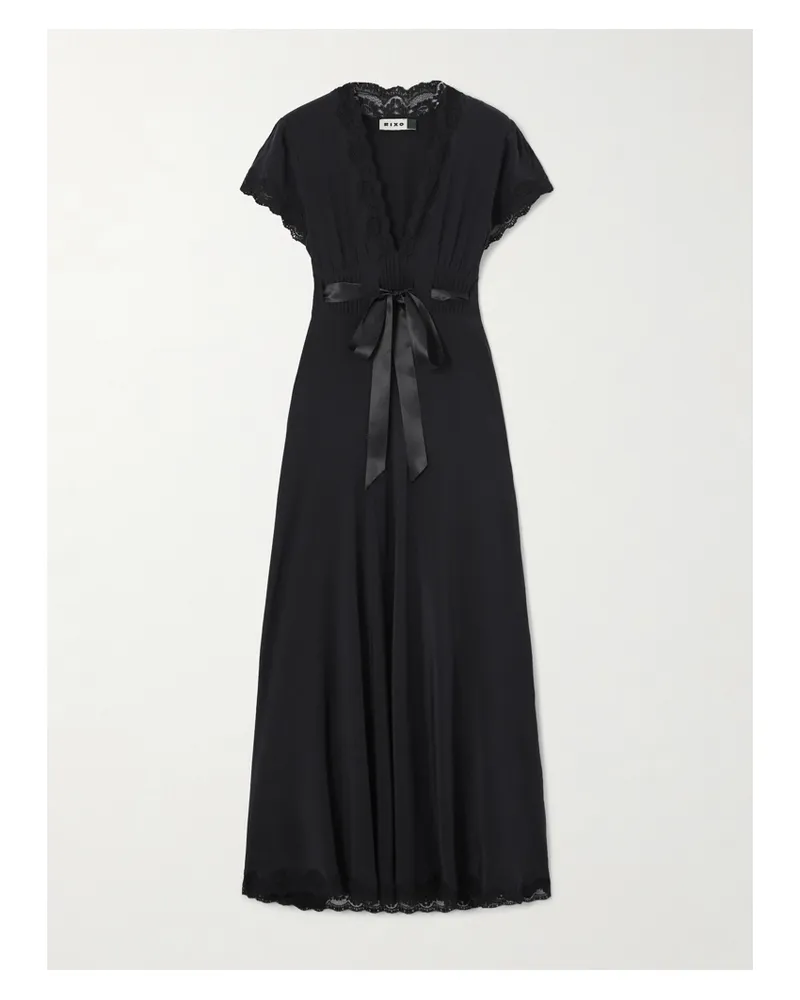 RIXO Marlice Silk-chiffon Gown - Black Black