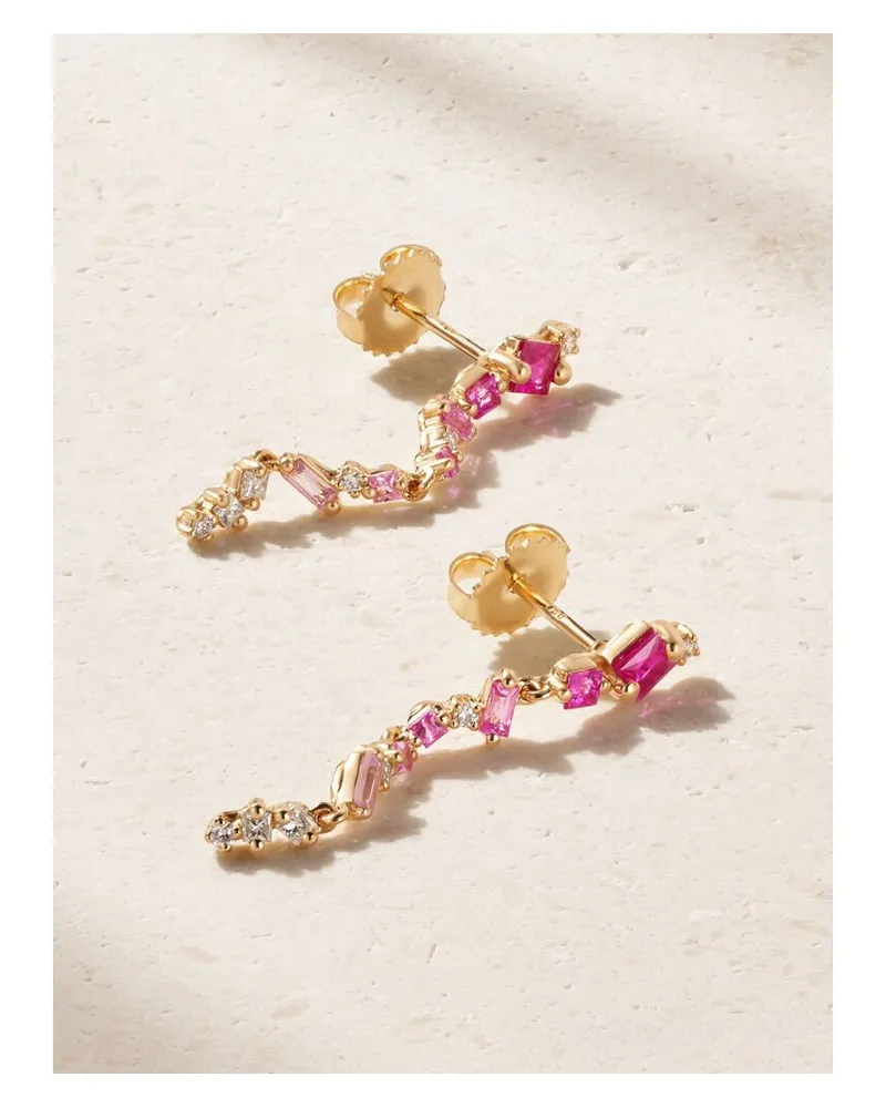 Suzanne Kalan Ohrstecker Aus 18 Karat Gold Mit Saphiren Und Diamanten Gold