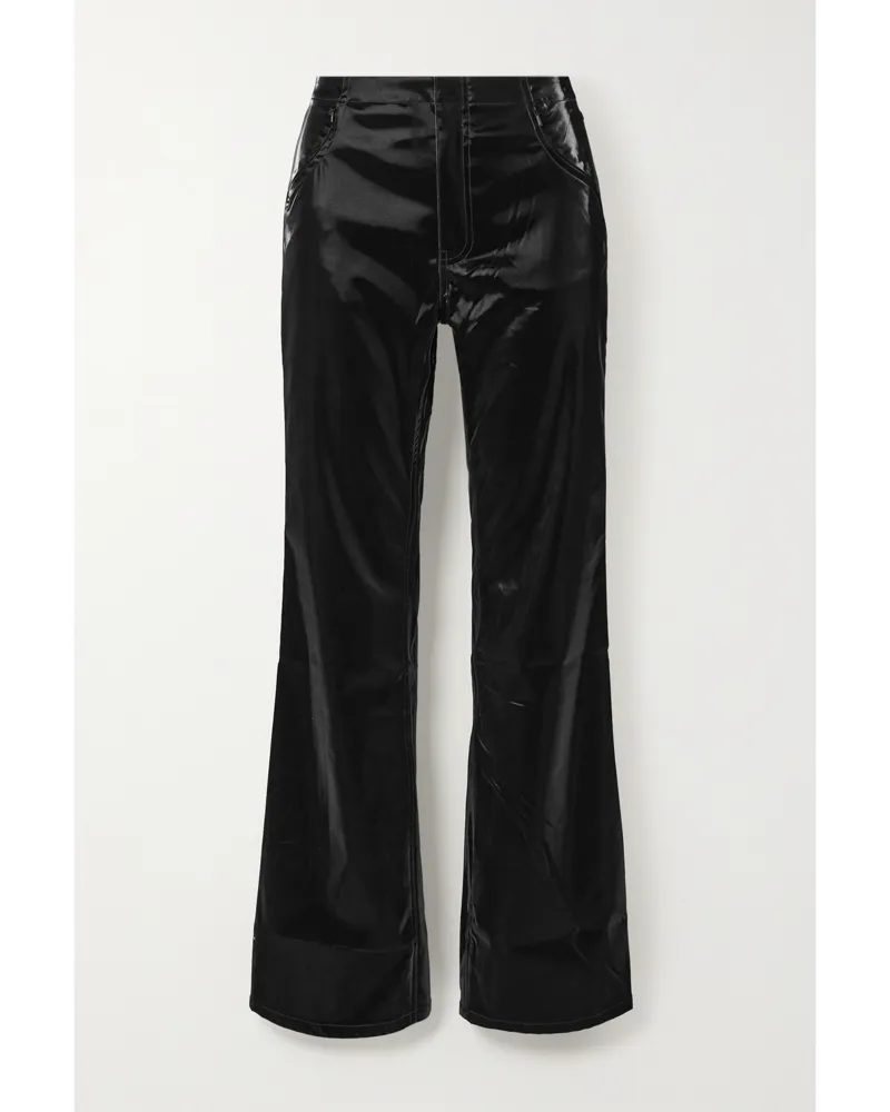 McQ Schlaghose Aus Vinyl - Schwarz Schwarz