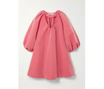 George Gathered Taffeta Mini Dress - Pink