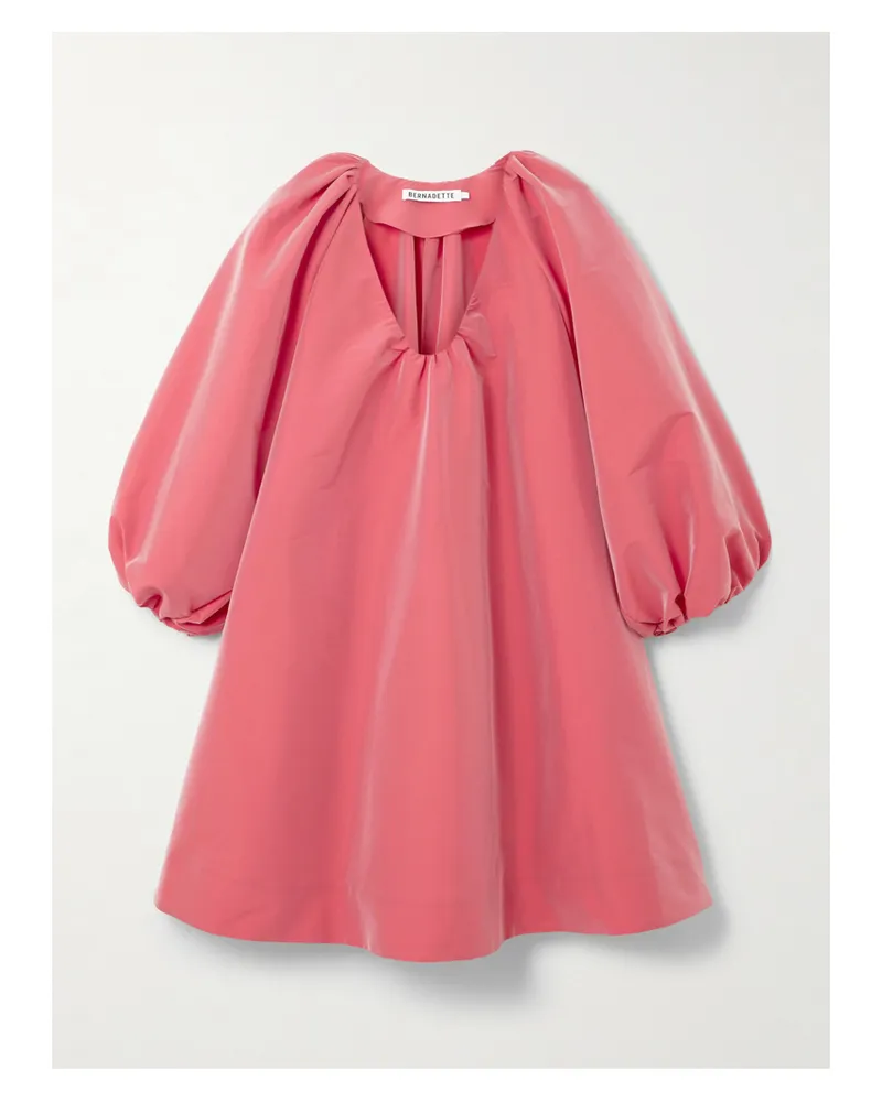BERNADETTE George Minikleid Aus Taft Mit Raffungen - Pink Pink