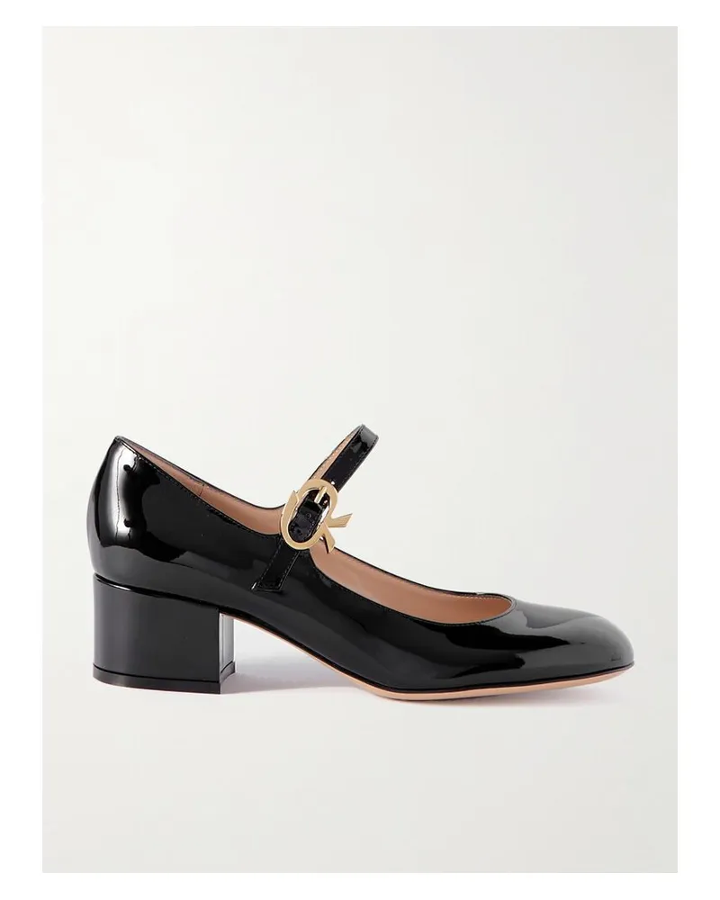 Gianvito Rossi 45 Mary-jane-pumps Aus Lackleder - Schwarz Schwarz