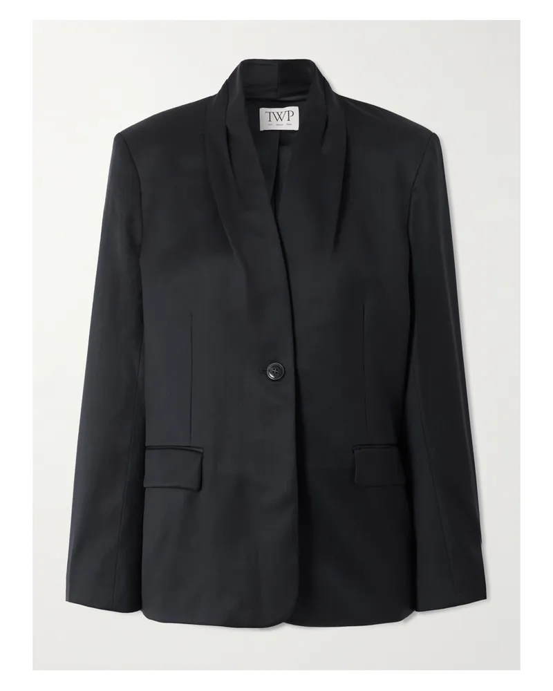 TWP New Dinner Jacke Aus Wollsatin - Blau Blau