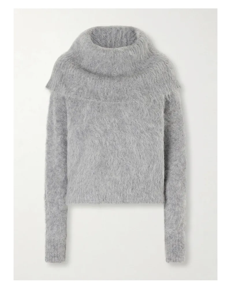 Totême Funnel-neck Alpaca-blend Sweater - Gray Gray