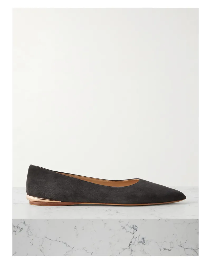 Gabriela Hearst Fleur Ballerinas Aus Veloursleder - Grau Grau