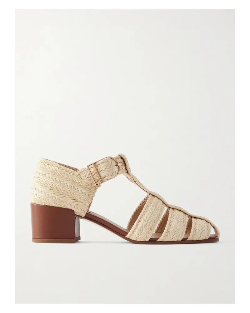 Gabriela Hearst Lyle Raffia Sandals - Neutrals Neutrals