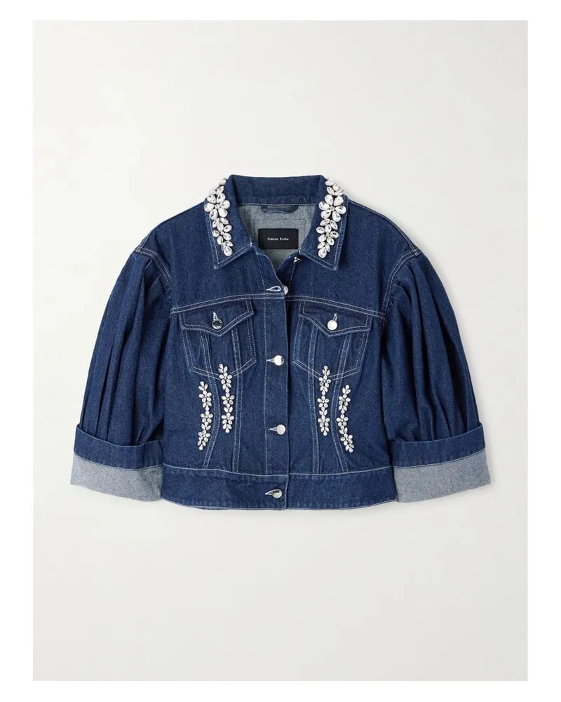 Simone Rocha Turbo Jeansjacke Mit Verzierungen - Blau Blau