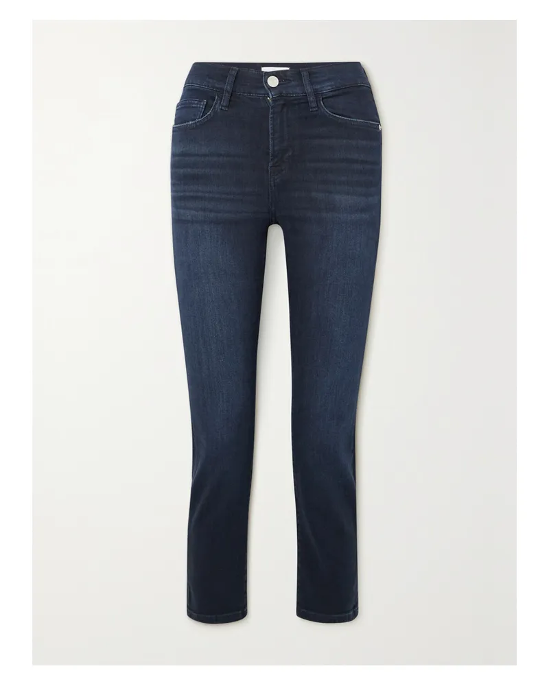 Frame Denim Le High Verkürzte, Hoch Sitzende Jeans Mit Schmalem Bein - Blau Blau