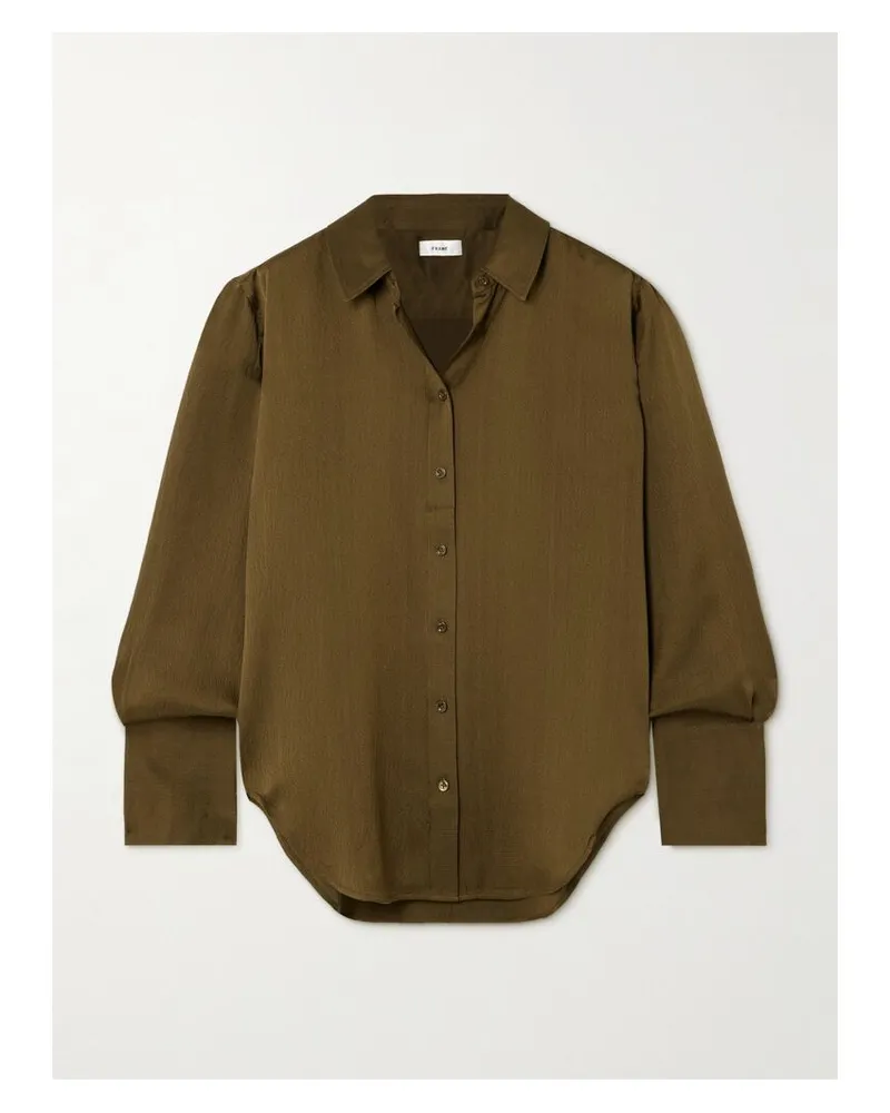 Frame Denim The Standard Hemd Aus Seide - Grün Grün