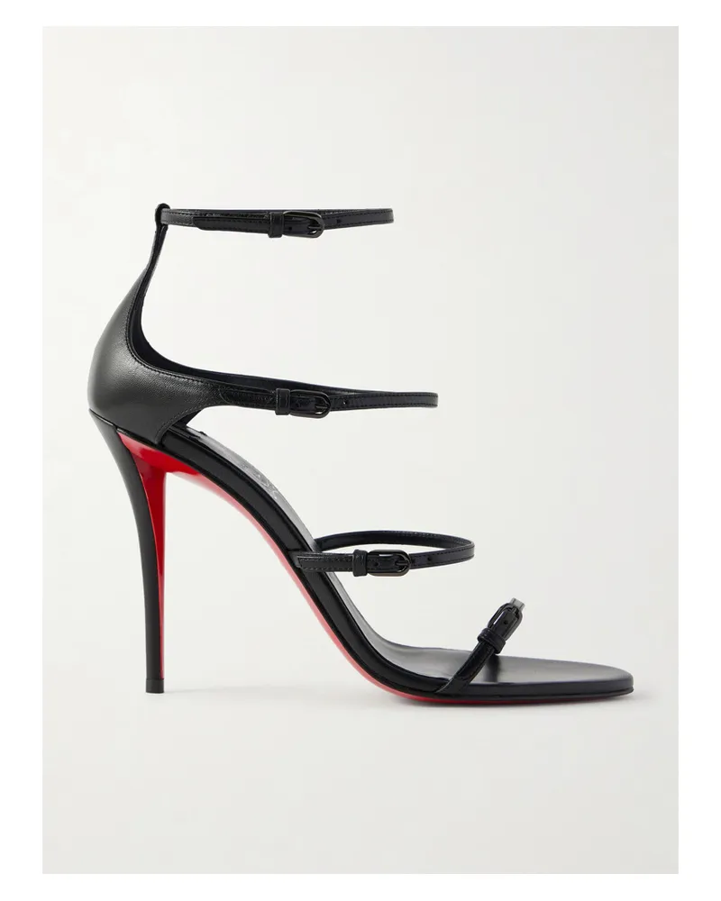Christian Louboutin Millennium Buckled Leather Sandals - Black Black