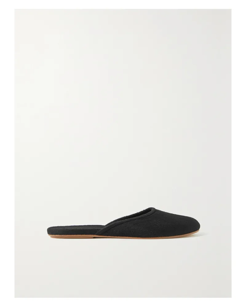 The Row Sleeper Slippers Aus Kaschmir - Schwarz Schwarz