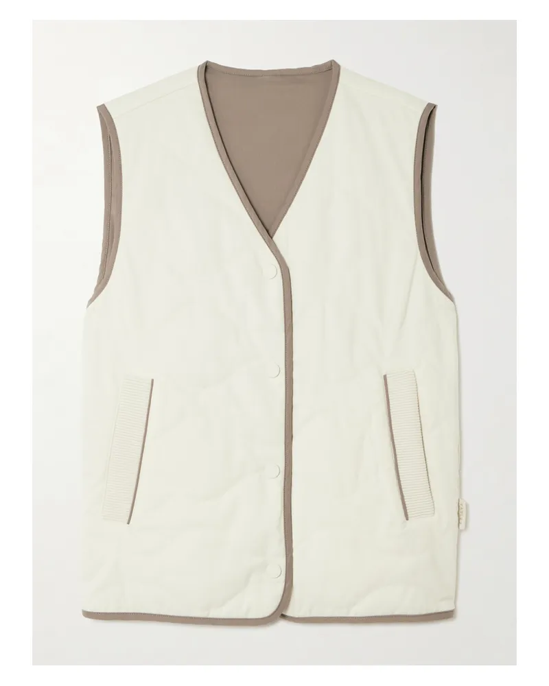 Varley Lori Wendbare Weste Aus Gestepptem Flanell Und Twill - Braun Braun