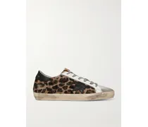Superstar Sneakers Aus Kalbshaar Mit Leopardenprint, Leder Und Veloursleder In Distressed-optik - Animal-Print