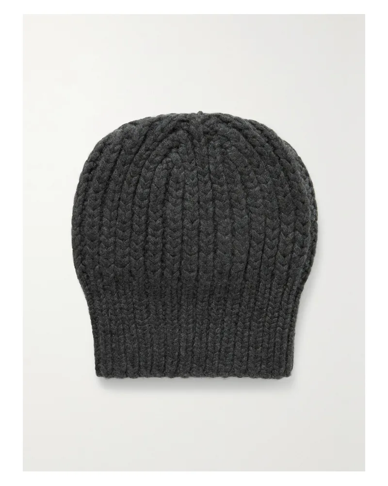 The Row Ayfer Beanie Aus Geripptem Kaschmir - Grau Grau