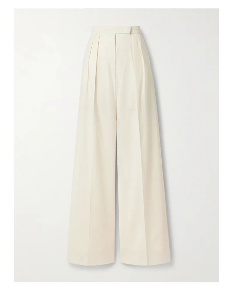 Max Mara Piombo Bundfaltenhose Weiß