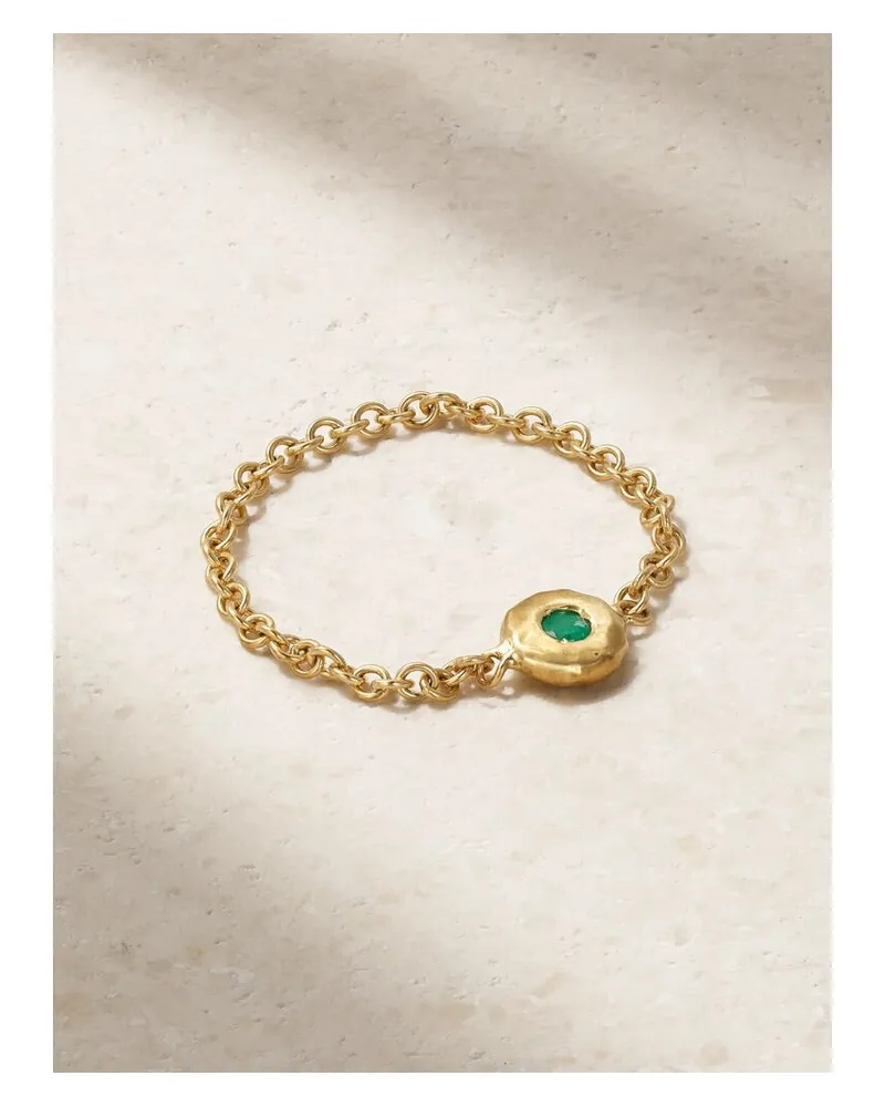 Octavia Elizabeth Net Sustain Nesting Gem Ring Aus 18 Karat Gold Mit Smaragd Gold