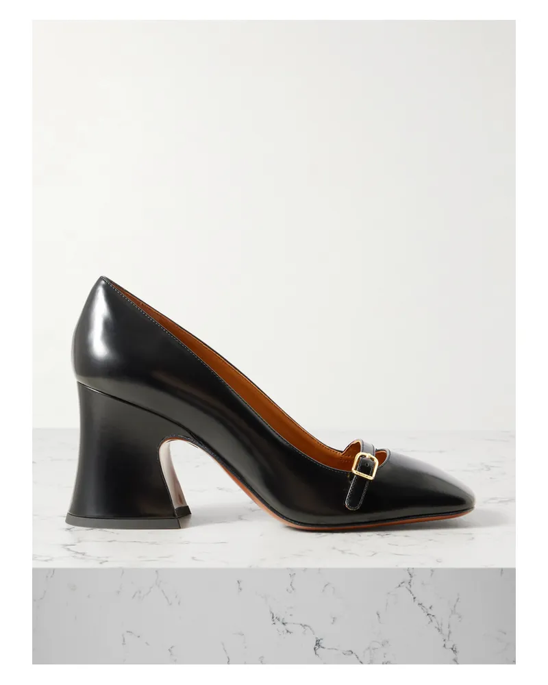 Chloé Janis Pumps Aus Glanzleder Mit Schnallen - Schwarz Schwarz