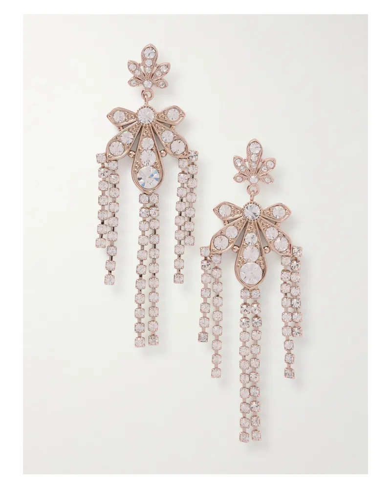 Paco Rabanne Roségoldfarbene Ohrringe Mit Kristallen - Pink Pink