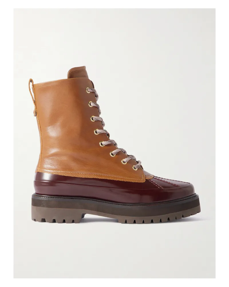 Varley Silo Schnürstiefel Aus Leder Mit Ziernähten - Braun Braun