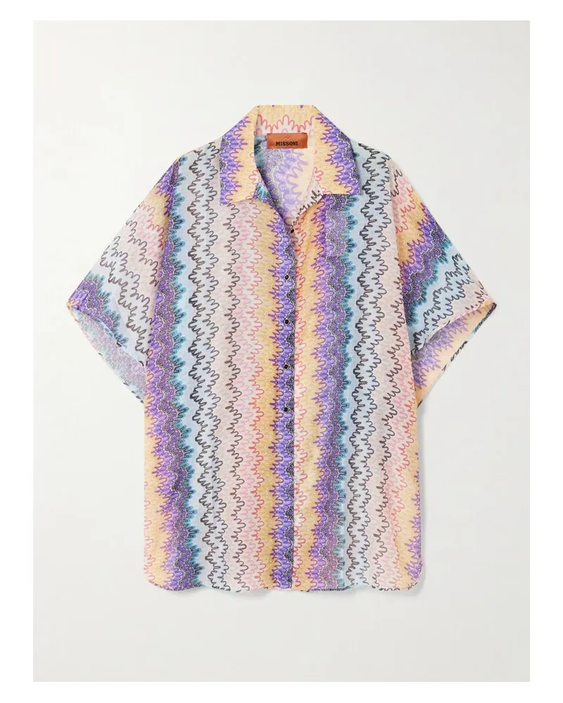 Missoni Hemd Aus Einer Baumwoll-seidenmischung Mit Prints - Pink Pink