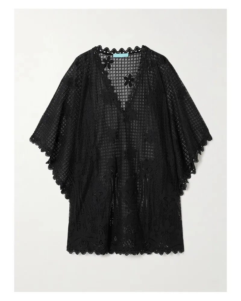 Melissa Odabash Josie Kaftan Aus Guipure-spitze Aus Einer Baumwollmischung - Schwarz Schwarz