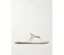 Miller Zehensandalen Aus Einem Synthetischen Metallic-material Mit Cut-outs - Gold