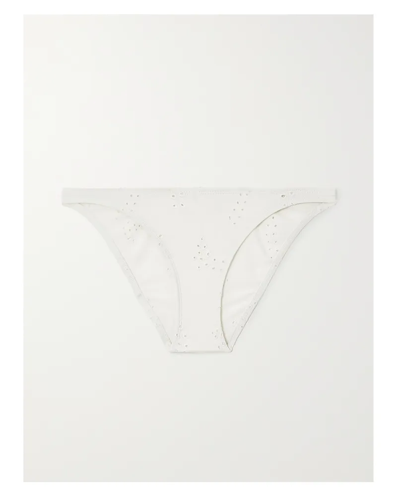 Chloé Eres Bikini-höschen Mit Lochstickerei - Weiß Weiß