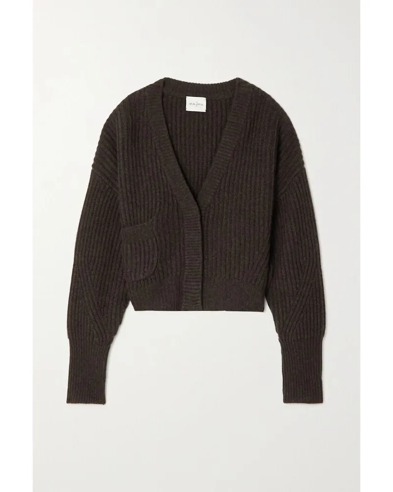 Le Kasha 1918 Net Sustain Monaco Cardigan Aus Geripptem Biokaschmir - Braun Braun