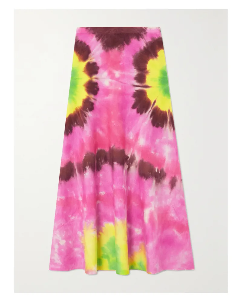 Gabriela Hearst Olive Midirock Aus Kaschmir Mit Batikmuster - Pink Pink