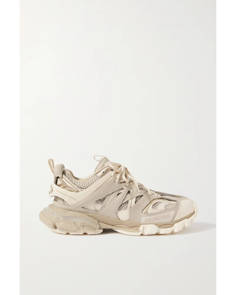 Balenciaga Track Logo-detailed Recycled Mesh And Rubber Sneakers - Neutrals Neutrals