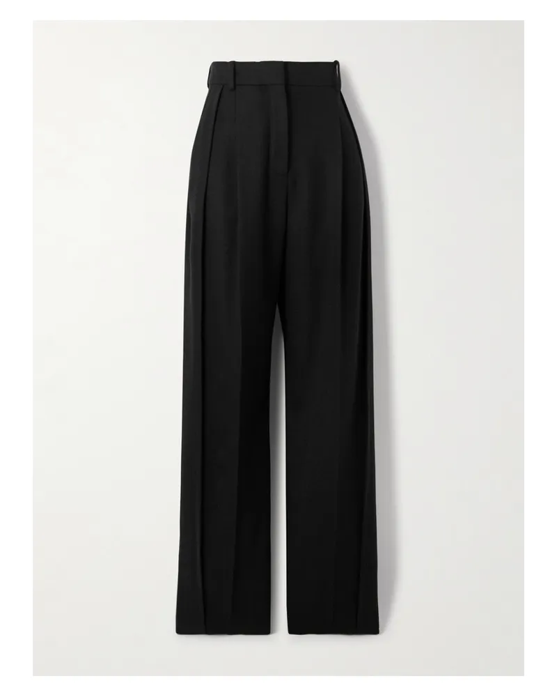 Lanvin Bundfaltenhose Aus Wolle - Schwarz Schwarz