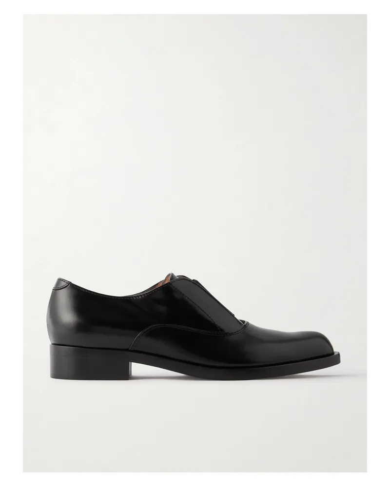 Gianvito Rossi Dover Loafers aus Glanzleder Schwarz