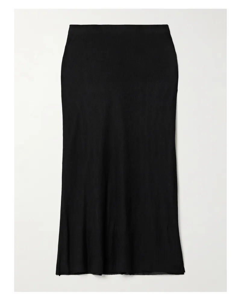 KHAITE Leema Midirock Aus Geripptem Jersey - Schwarz Schwarz