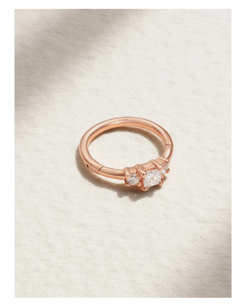 Maria Tash Creole Aus 18 Karat Roségold Mit Diamanten Gold