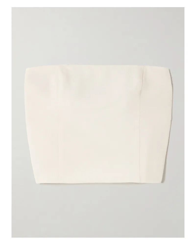 GAUGE81 Tona Verkürztes, Trägerloses Bustier Aus Crêpe - Wollweiß Wollweiß