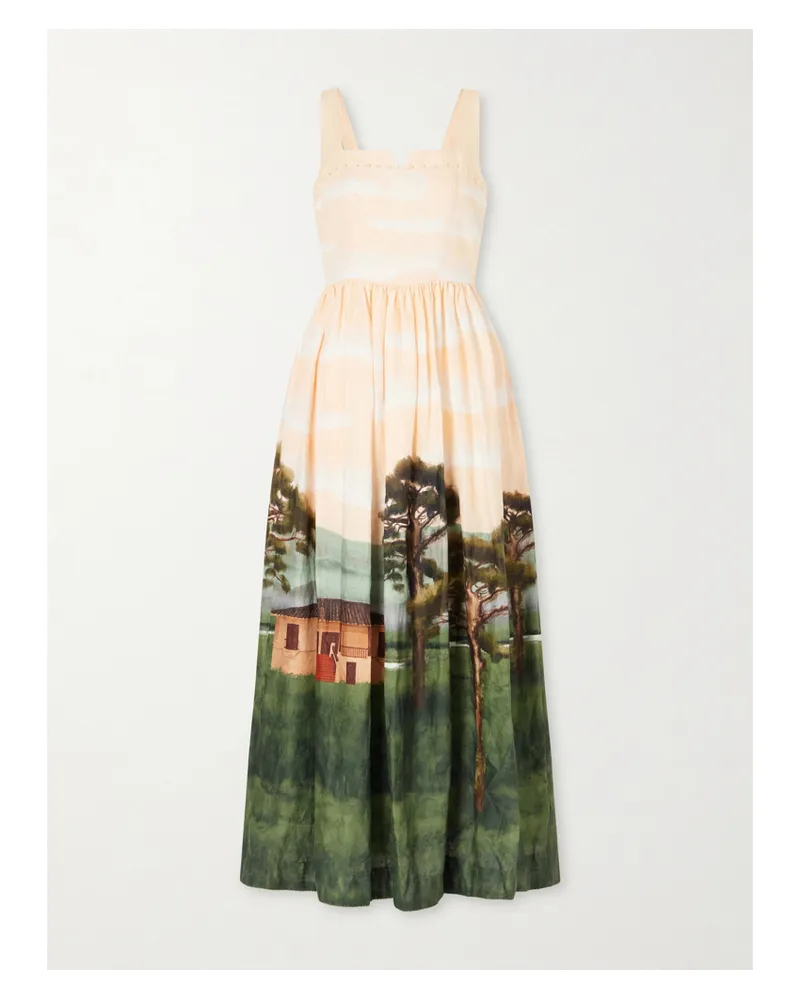 AGUA BENDITA Jaspe Paraiso Linen Maxi Dress - Multi Multi