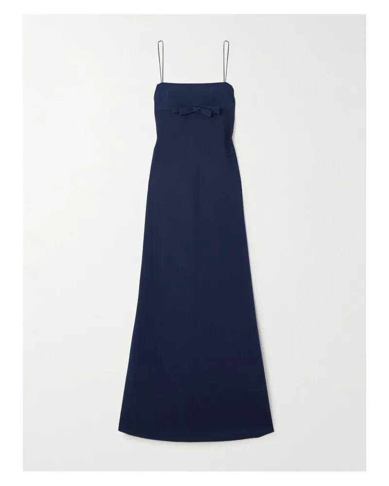 BERNADETTE Phil Robe Aus Crêpe Mit Schleife - Blau Blau