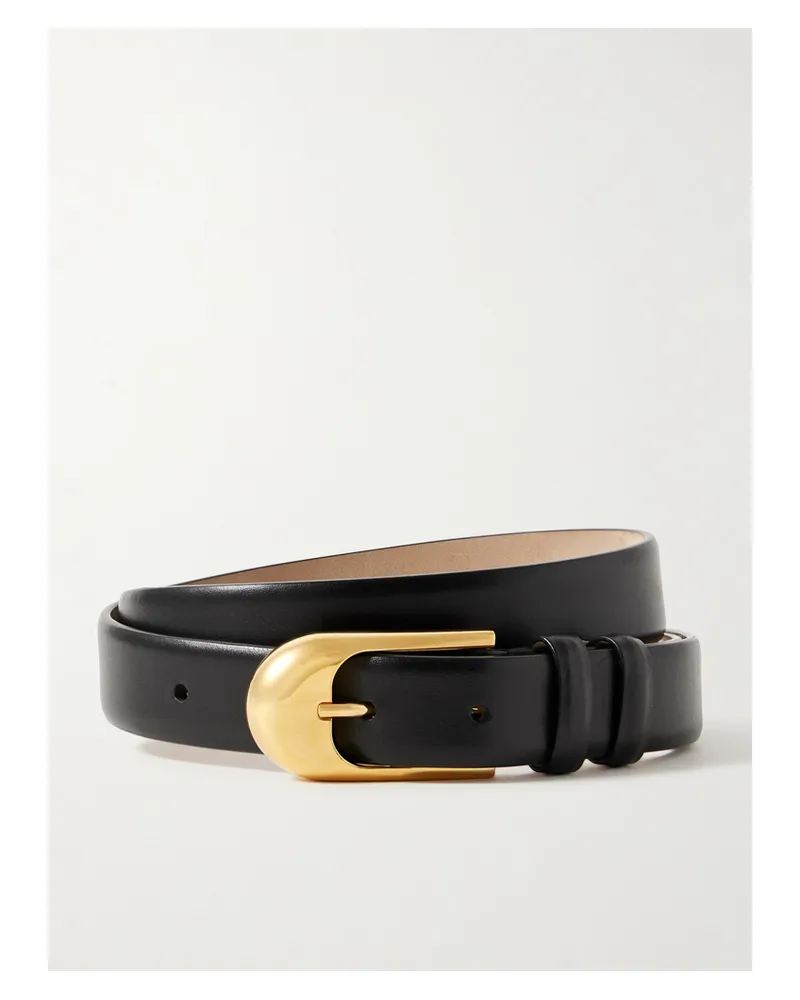 KHAITE Dome Leather Belt - Black Black